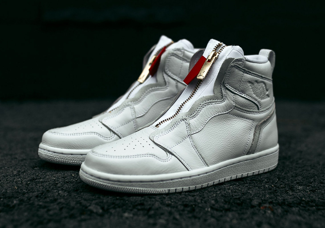 jordan 1 retro high zip white university red