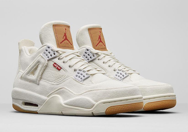 Cheap Leviâs x Air Jordan 4 White Denim UK Online Sale