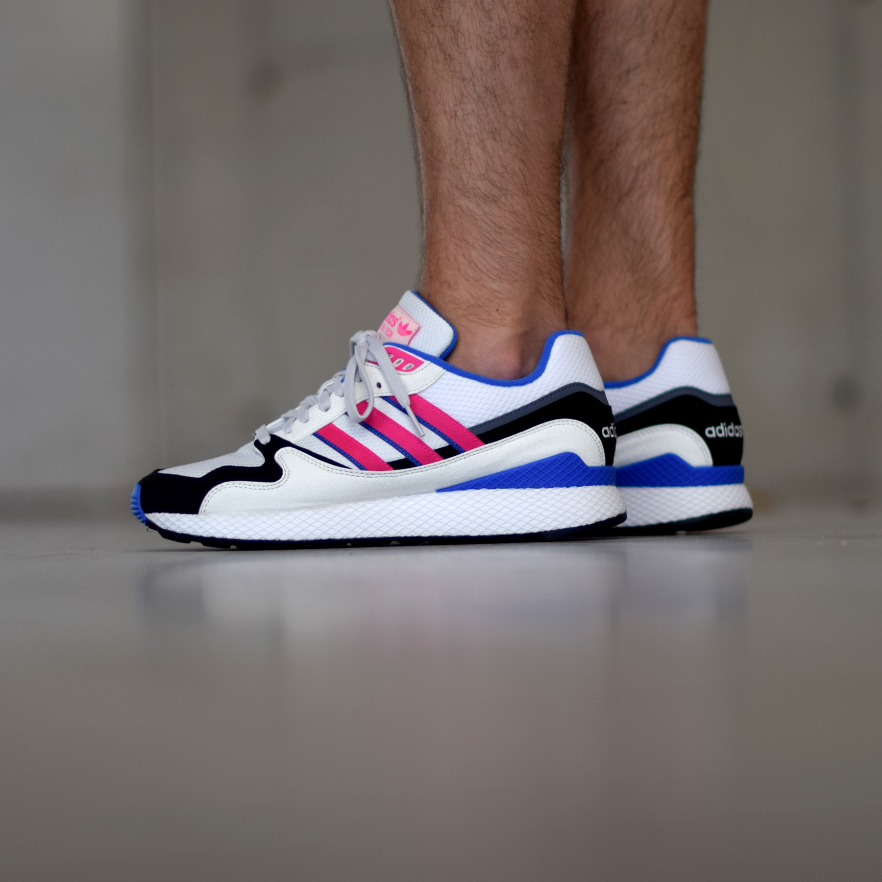 adidas Ultra Tech White Shock Pink Sneakers