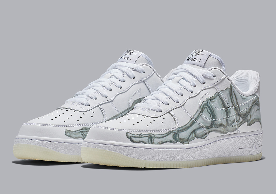 nike air force skeleton white