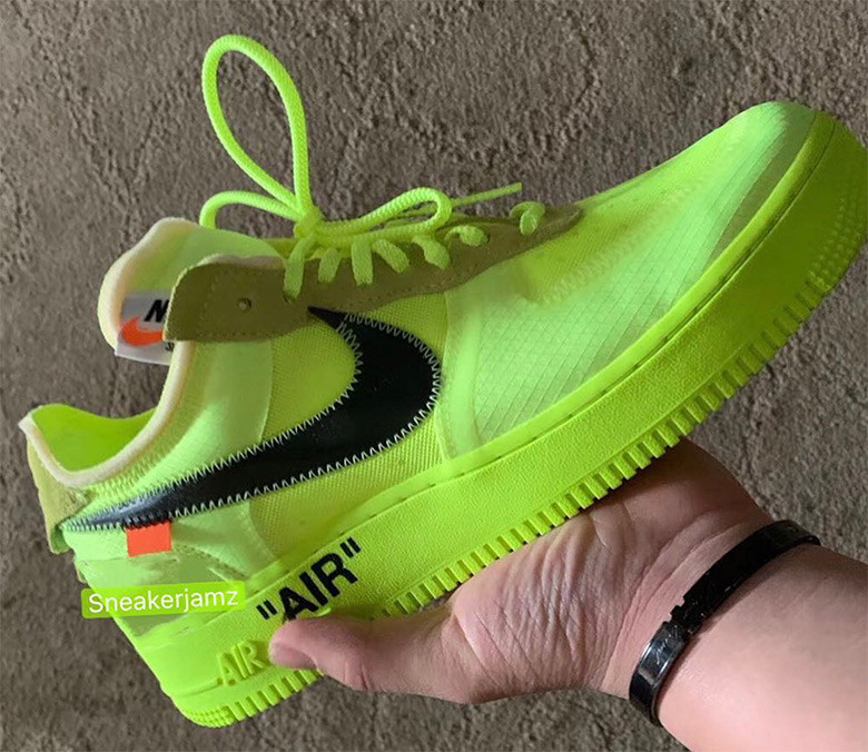 off white nike air force green