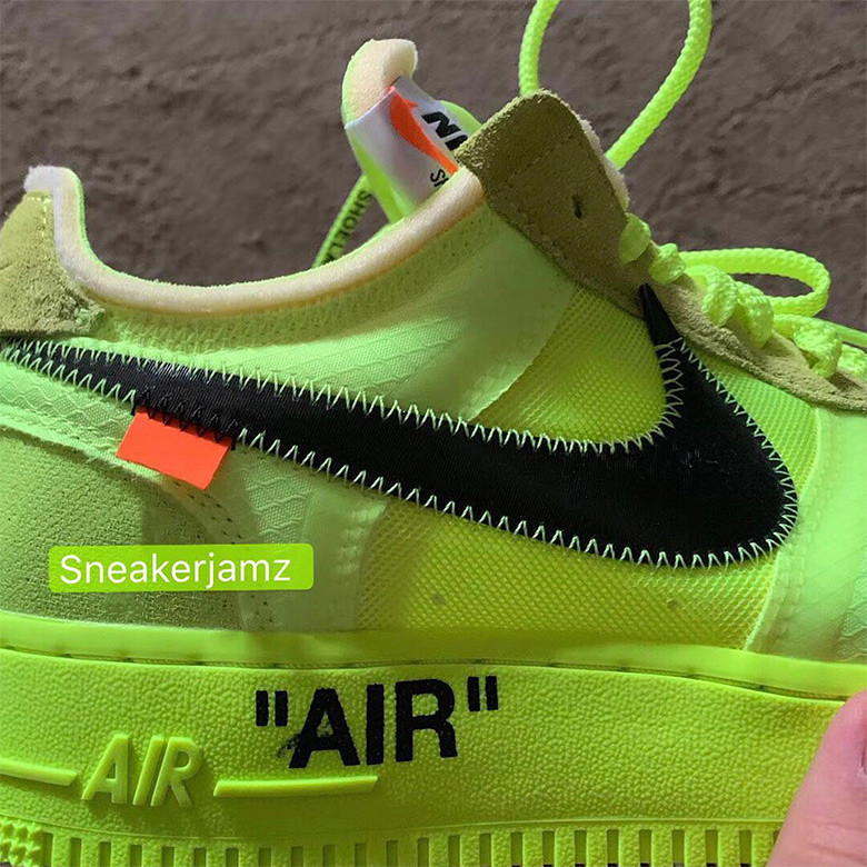 nike air force 1 off white fluo