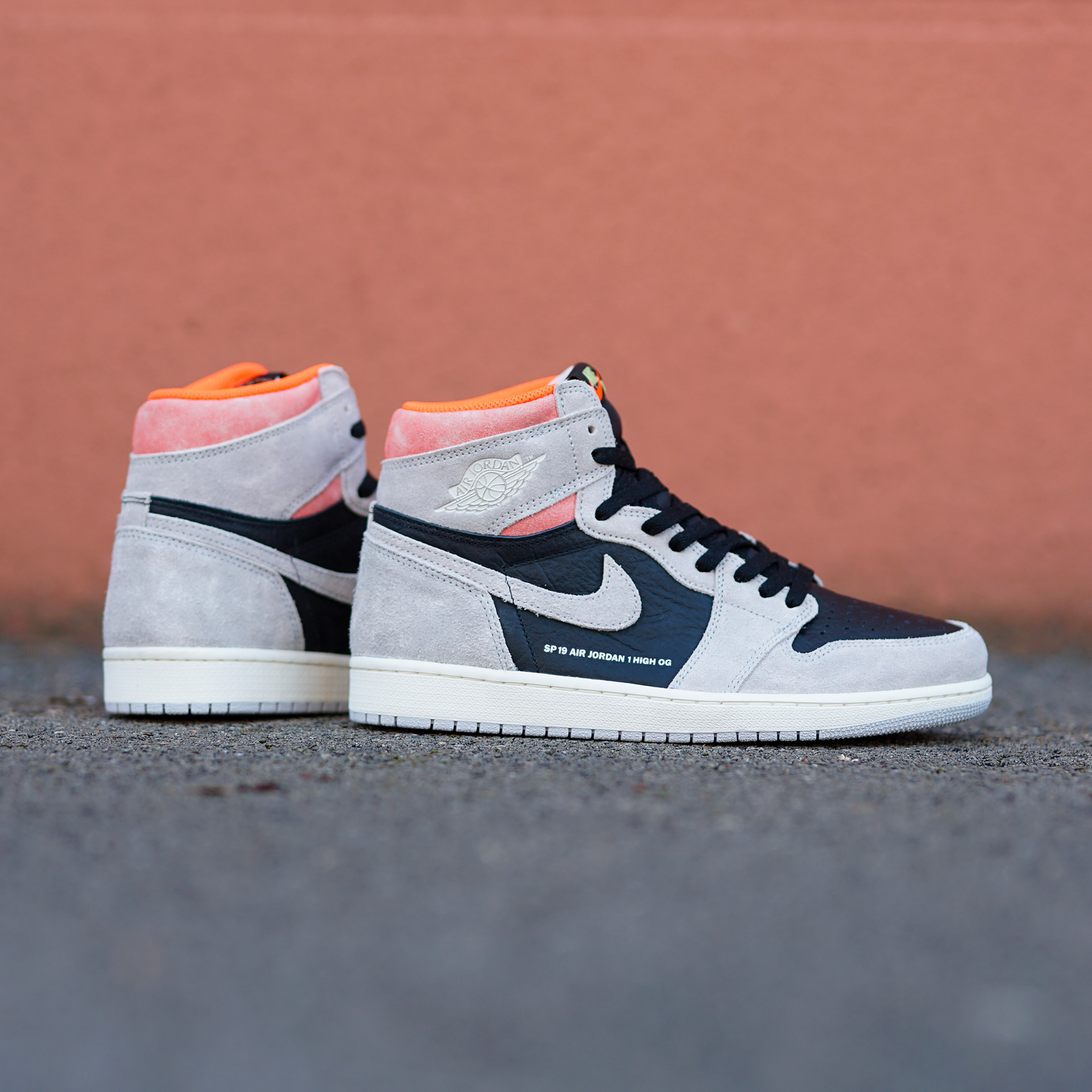 Neutral grey hyper crimson store
