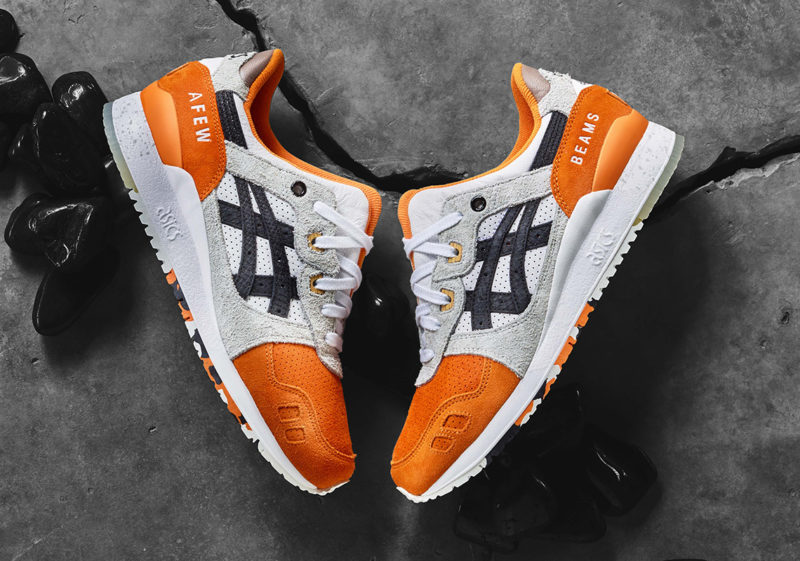 Afew x Beams x Asics Gel Lyte 3 Orange Koi