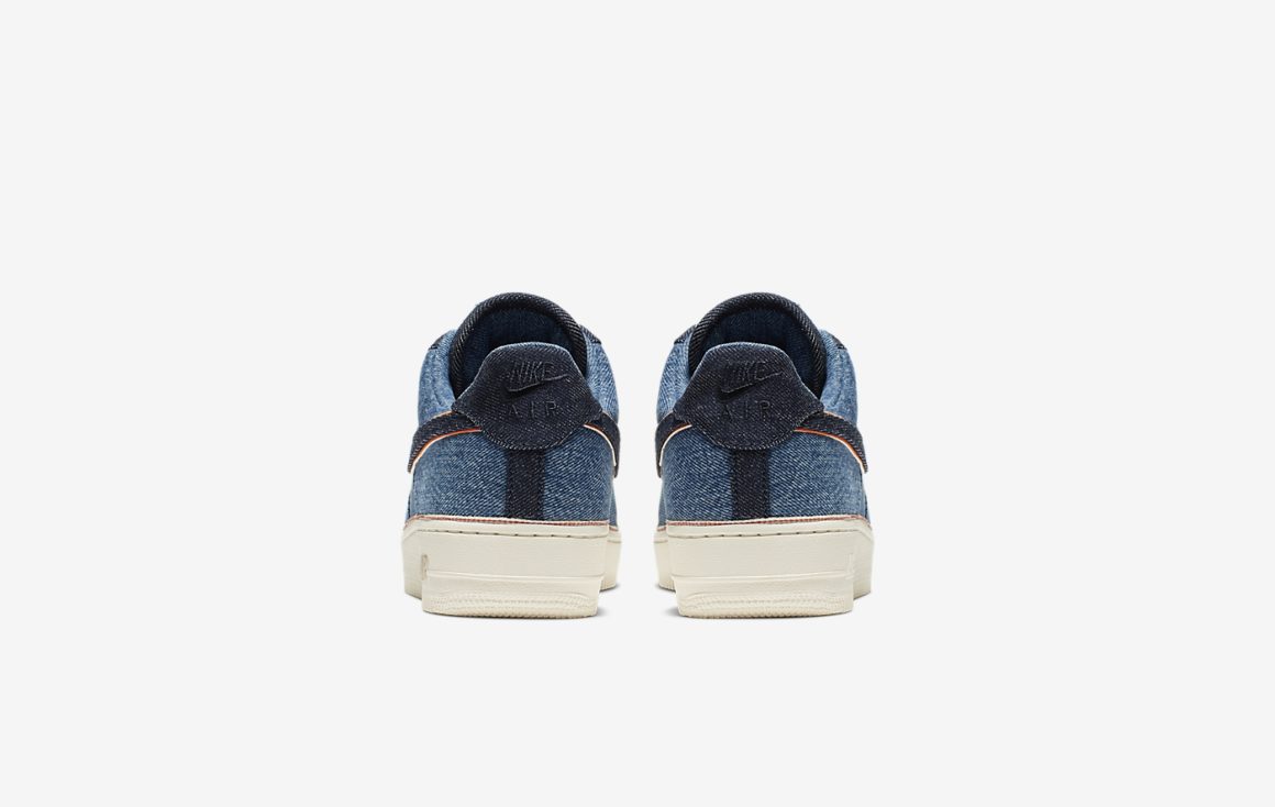 Nike air force 1 stonewash blue cheap