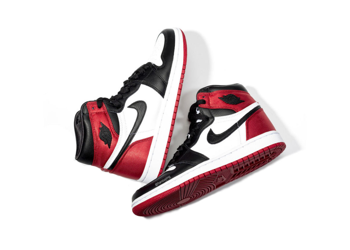 air jordan one satin black toe