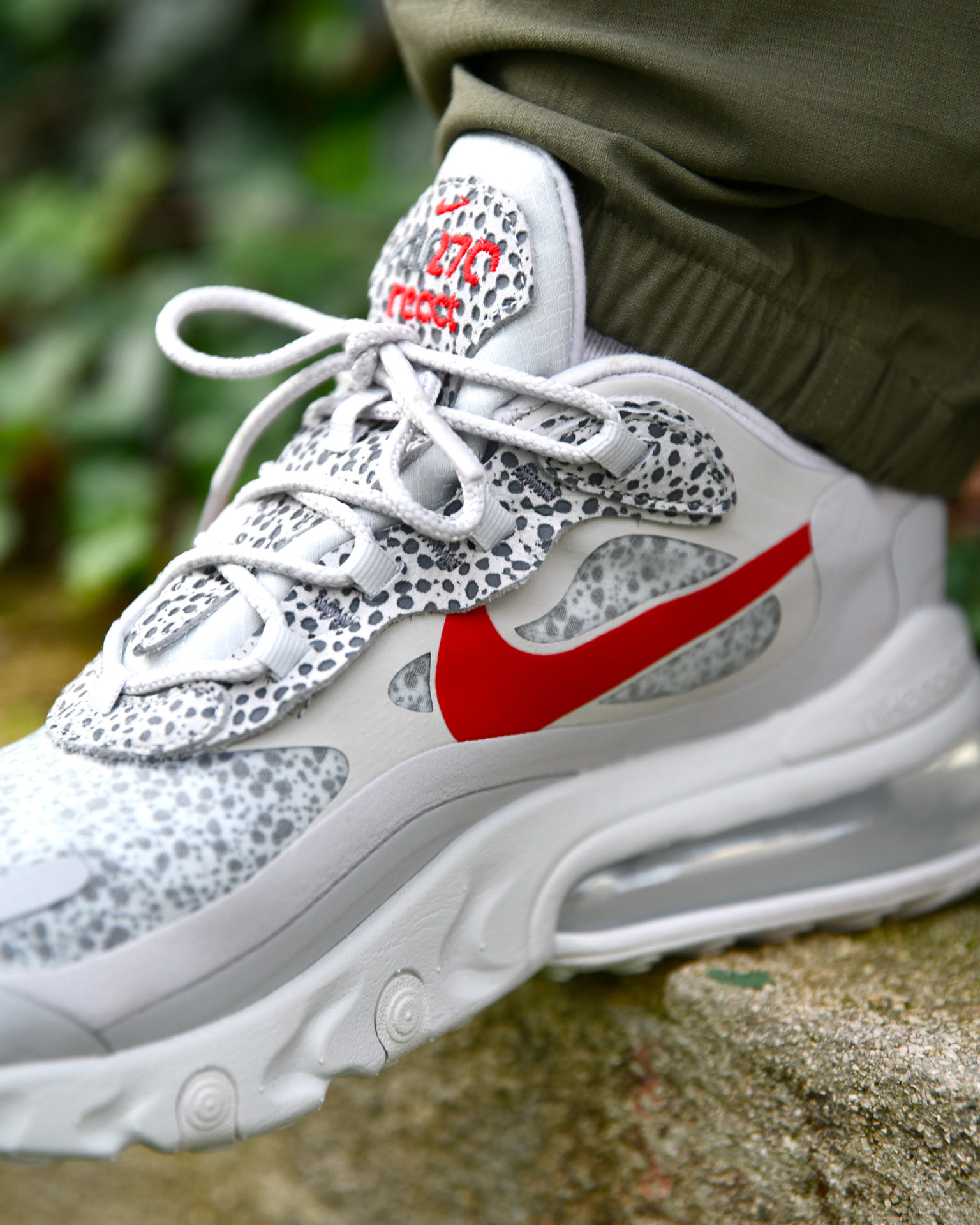 grey nike air max react