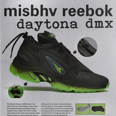 Reebok MISBHV Daytona DMX Black/Solar Green