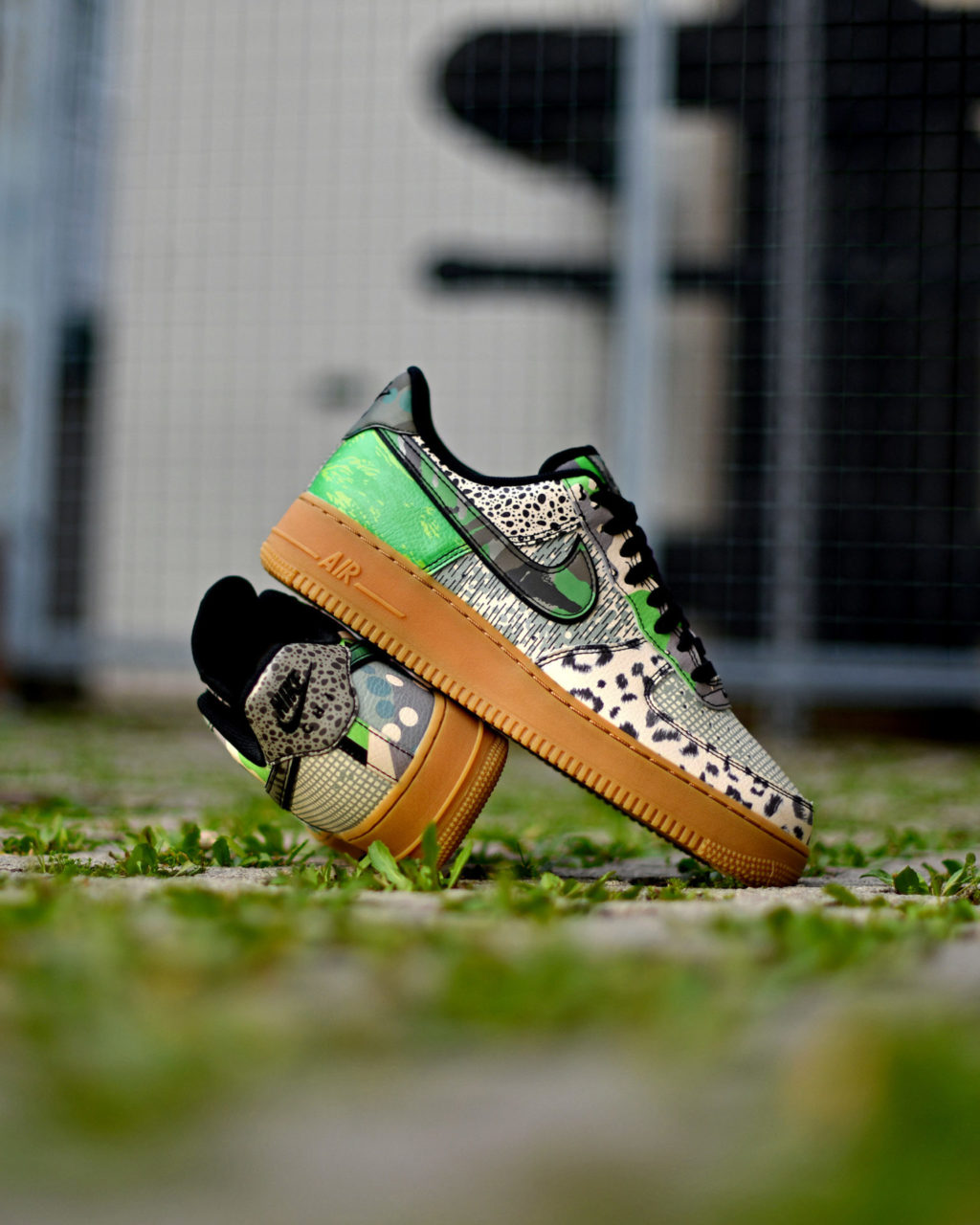 nike air force one low green