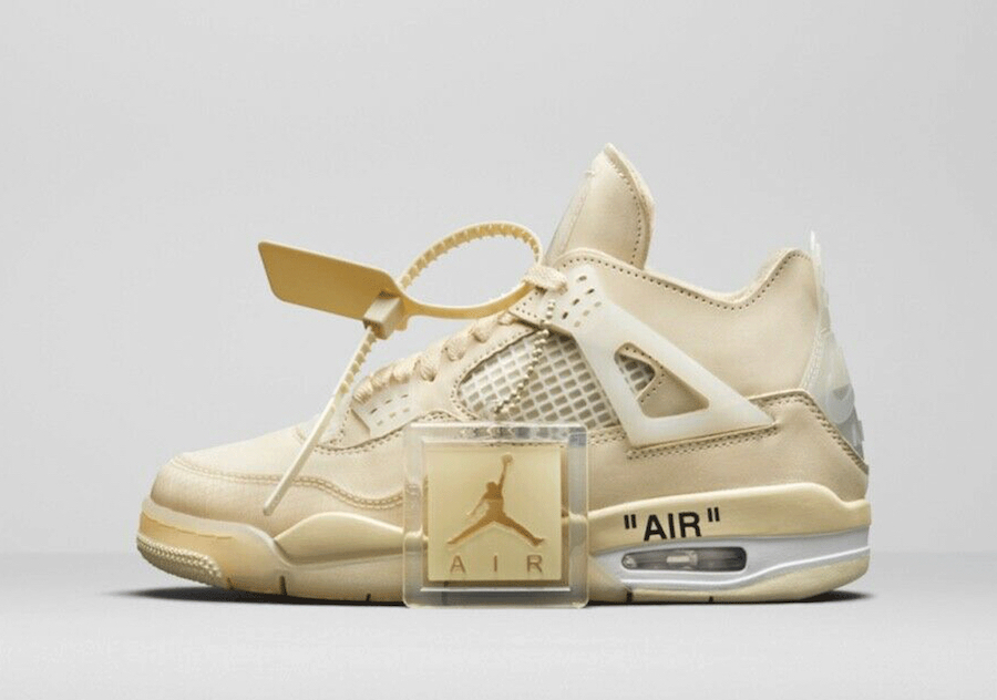 Off-White x Air Jordan 4 Sail - Sneakers.fr