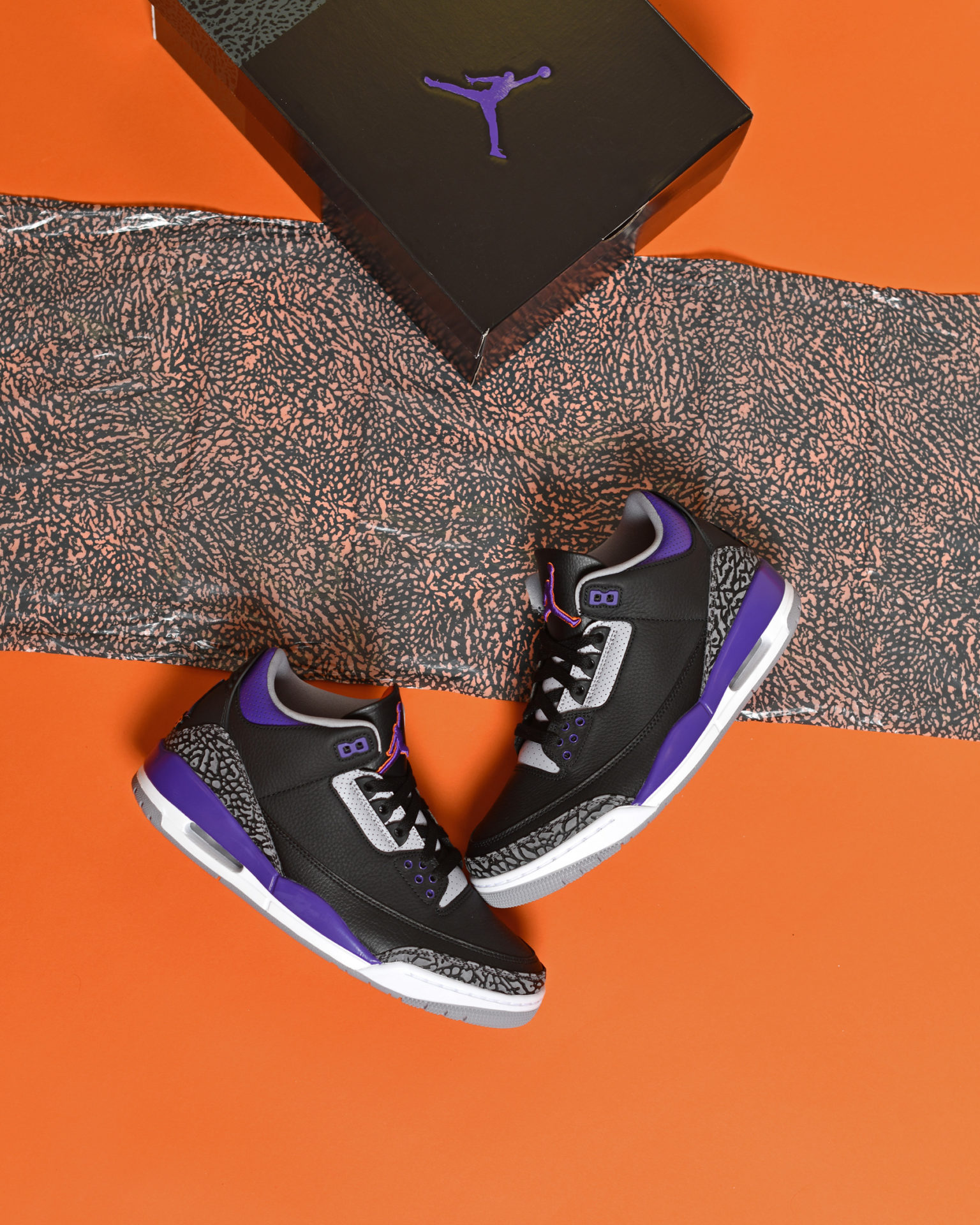 jordan 3 purple and black