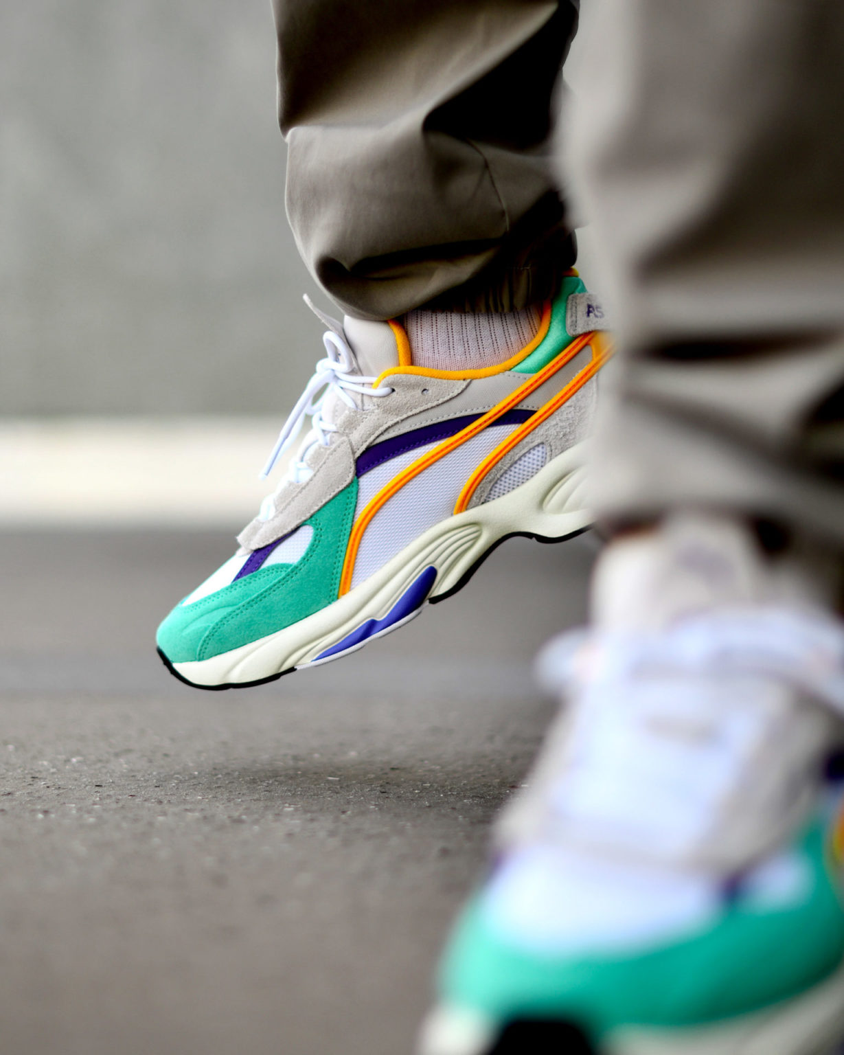 puma rs connect drip pack gray violet