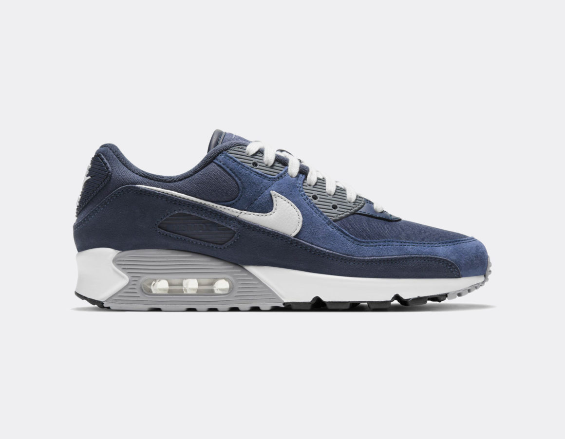 NIKE AIR MAX 90 GRIS/BLEU - SNEAKERS HOMME