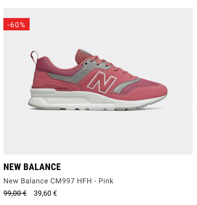 New Balance 997 Pink
