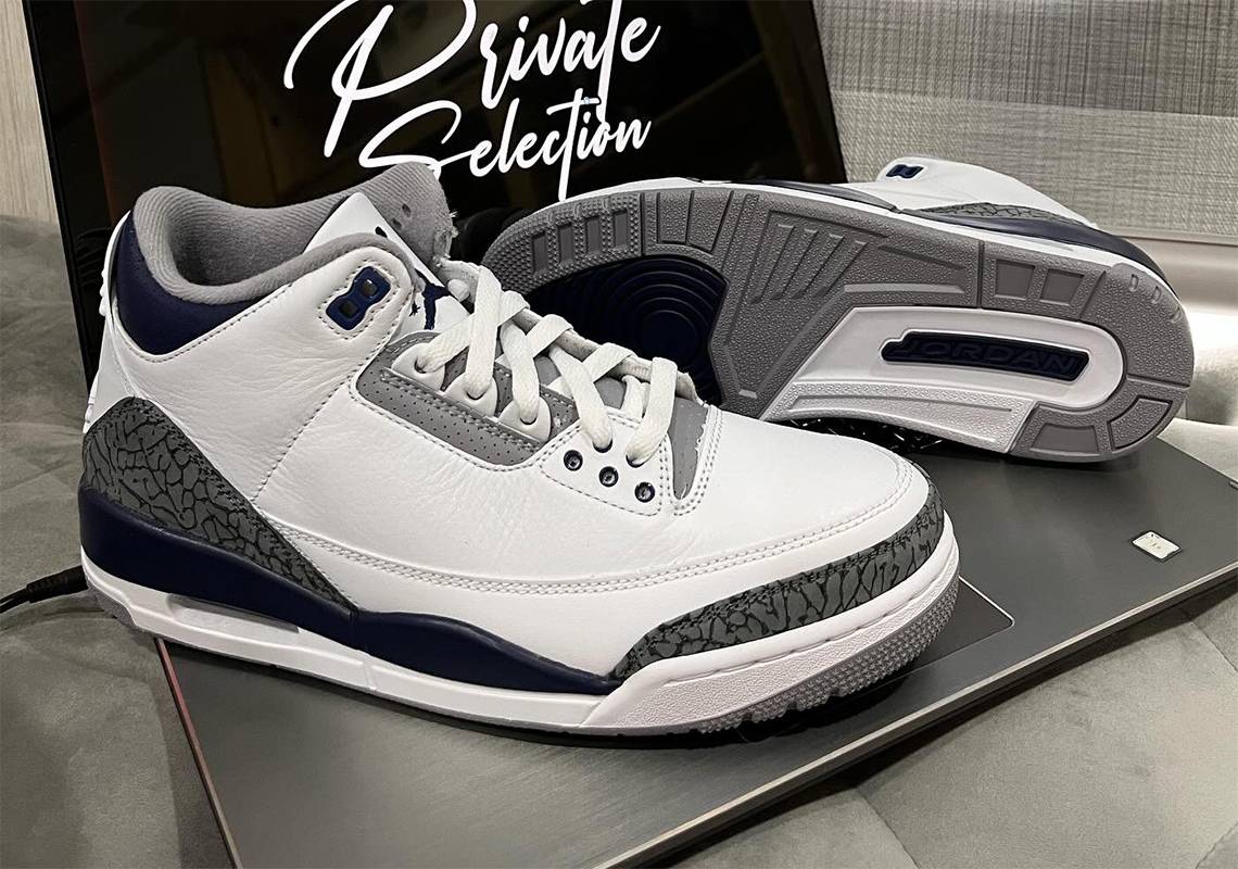 Air Jordan 3 White Midnight Navy - Sneakers.fr