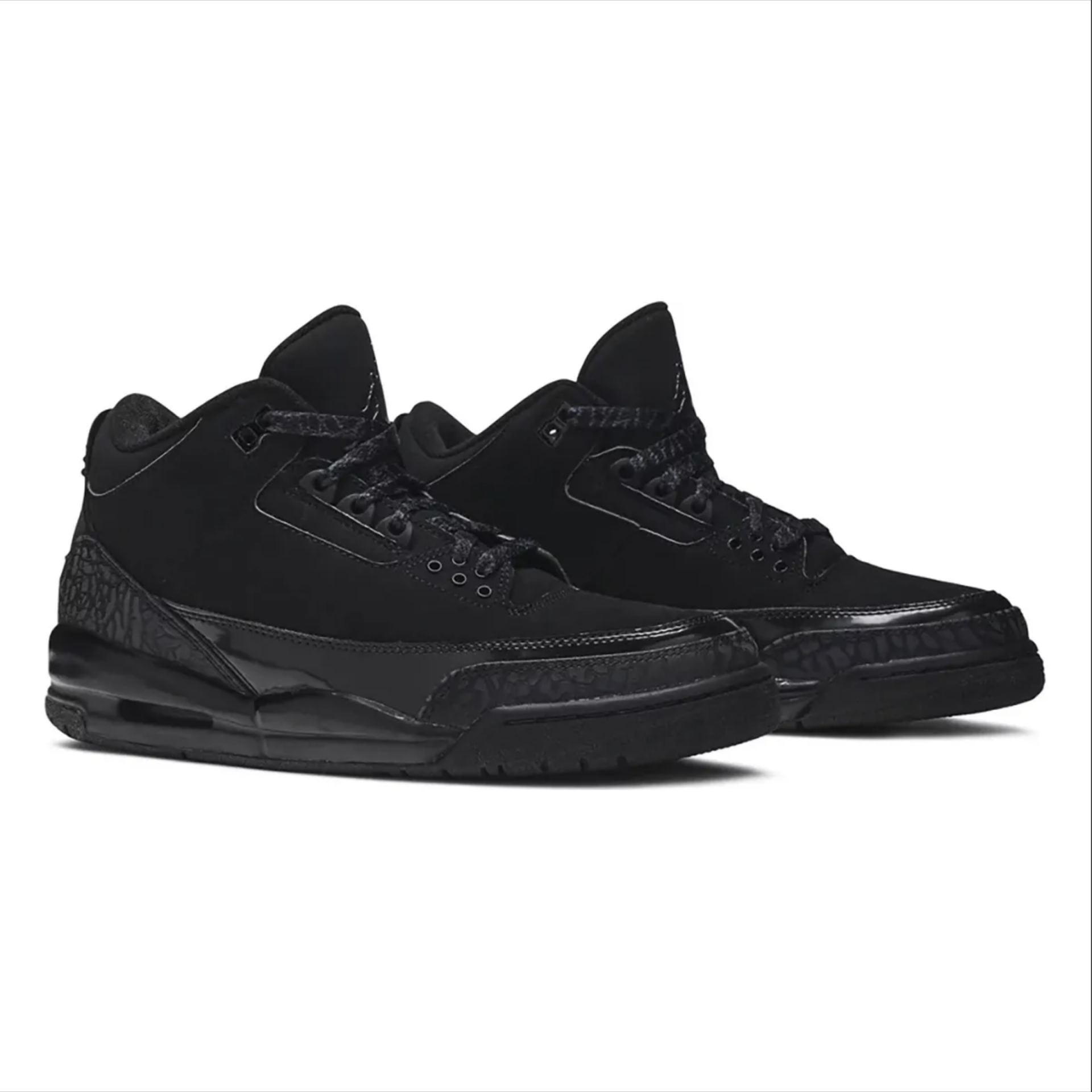 Jordans 3 black outlet