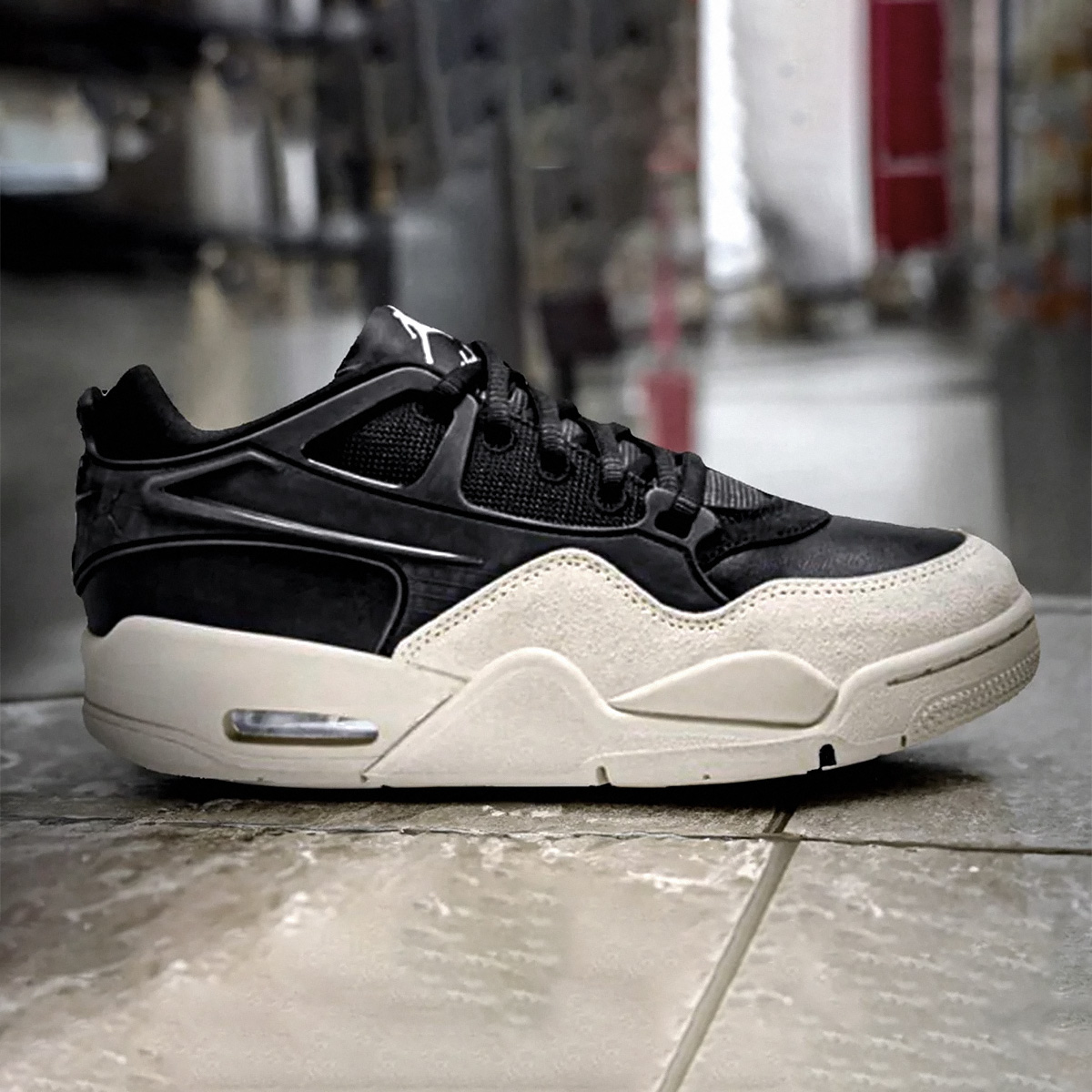 Air Jordan Grade School 4 Rm Gs 'Black Light Bone' Sneakers