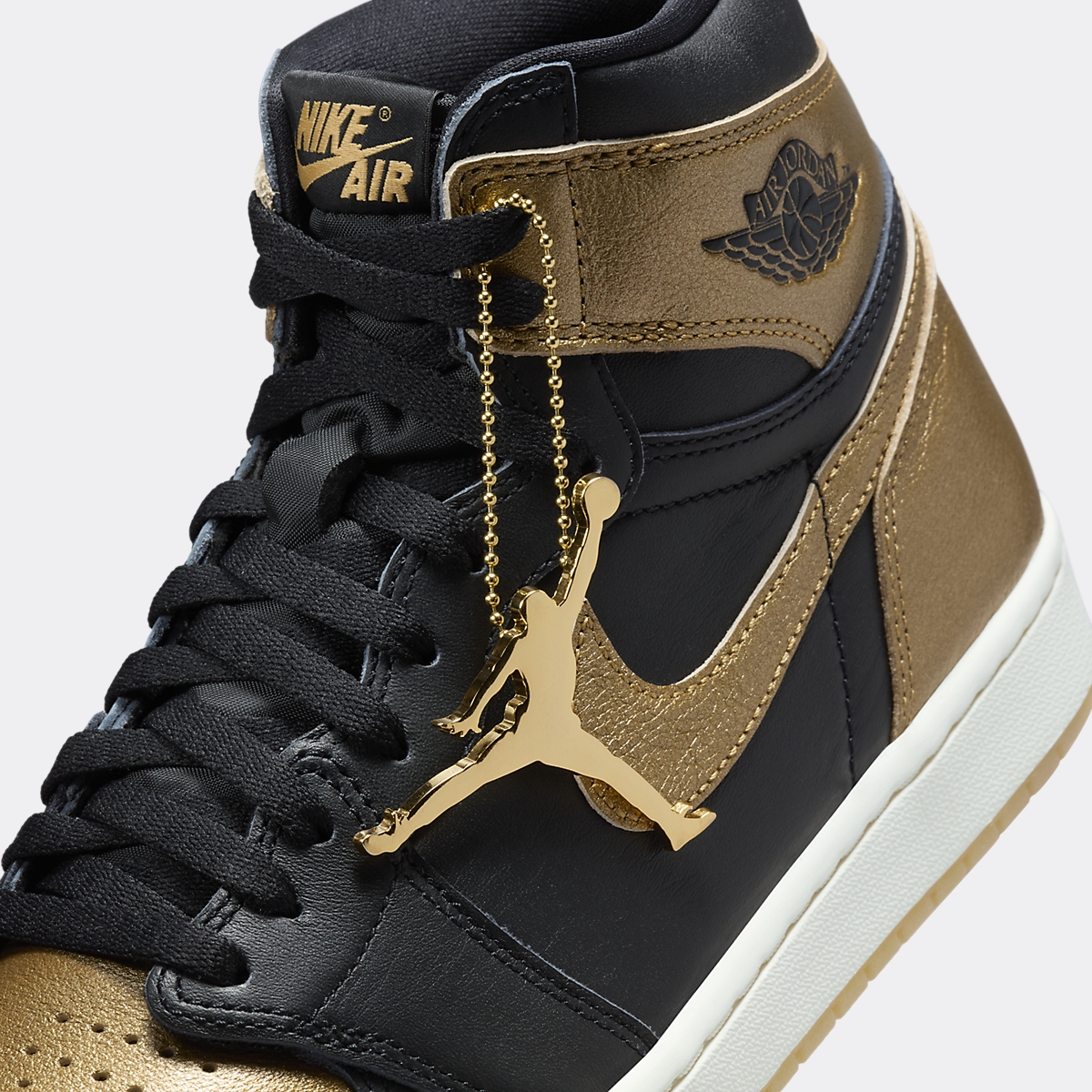 Air Jordan 1 Retro High OG Black Metallic Gold Sneakers