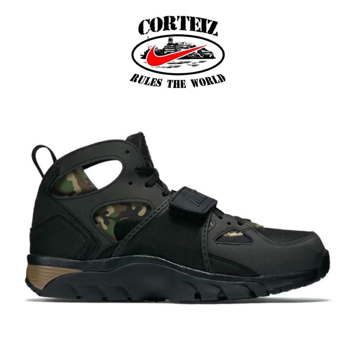 Corteiz x Nike Air Trainer Huarache Pack Sneakers
